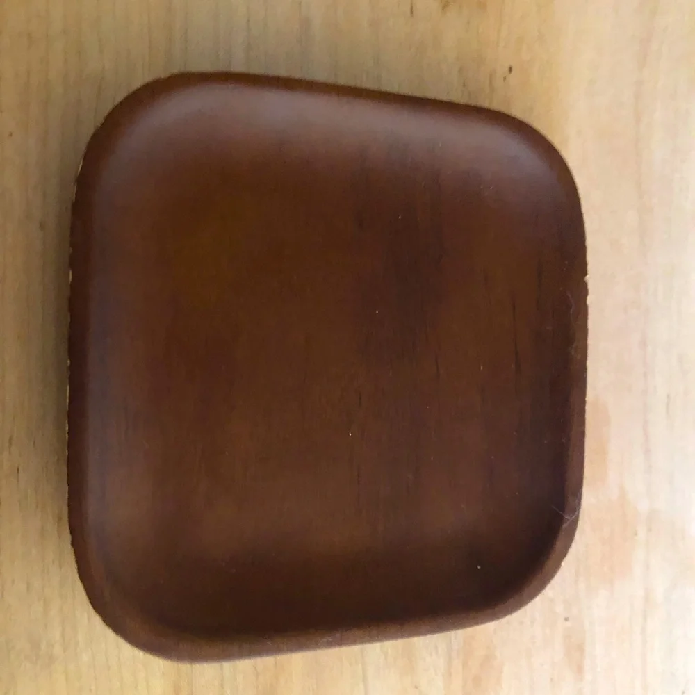 West Elm mini Wood Plate tray vintage